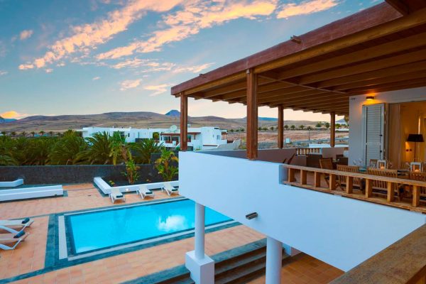 balcony at the luxury villa lanzarote