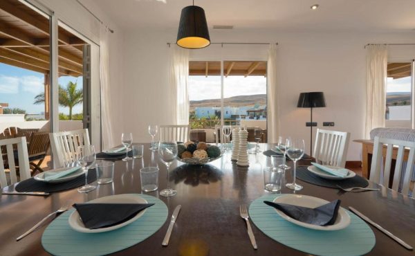 dining table inside the villa